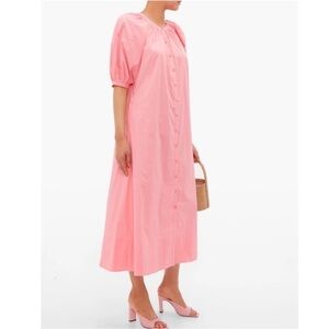 EUC Staud Pink Peach Vincent Midi Dress Sz Small